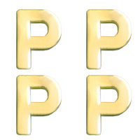 Wachsdekor Buchstabe, P, gold glänzend, 10 Stk.