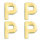Wachsdekor Buchstabe, P, gold glänzend, 10 Stk.