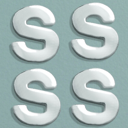 Wachsdekor Buchstabe, S, silber glänzend, 10 Stk.