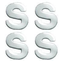 Wachsdekor Buchstabe, S, silber glänzend, 10 Stk.