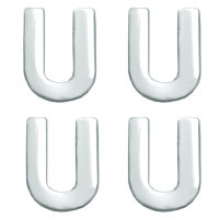 Wachsdekor Buchstabe, U, silber glänzend, 10 Stk.