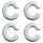 Wachsdekor Buchstabe, C, silber glänzend, 10 Stk.