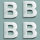 Wachsdekor Buchstabe, B, silber glänzend, 10 Stk.