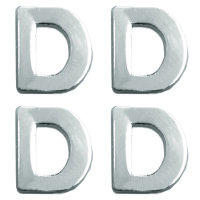 Wachsdekor Buchstabe, D, silber glänzend, 10 Stk.