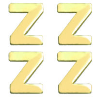 Wachsdekor Buchstabe, Z, gold glänzend, 10 Stk.