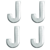 Wachsdekor Buchstabe, J, silber glänzend, 10 Stk.