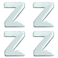 Wachsdekor Buchstabe, Z, silber glänzend, 10 Stk.