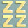 Wachsdekor Buchstabe, Z, gold glänzend, 4 Stk.