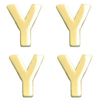 Wachsdekor Buchstabe, Y, gold glänzend, 10 Stk.