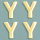 Wachsdekor Buchstabe, Y, gold glänzend, 10 Stk.