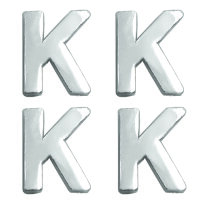 Wachsdekor Buchstabe, K, silber glänzend, 10 Stk.