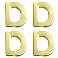 Wachsdekor Buchstabe, D, gold glänzend, 10 Stk.