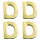 Wachsdekor Buchstabe, D, gold glänzend, 10 Stk.