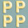 Wachsdekor Buchstabe, P, gold glänzend, 4 Stk.