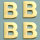 Wachsdekor Buchstabe, B, gold glänzend, 4 Stk.