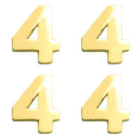 Wachsdekor Zahl, 4, gold glänzend, 10 Stk.