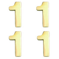 Wachsdekor Zahl, 1, gold glänzend, 10 Stk.