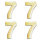 Wachsdekor Zahl, 7, gold glänzend, 4 Stk.