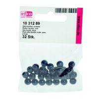 Wachsperlen  schwarz, 32 Stk. ø 8 mm