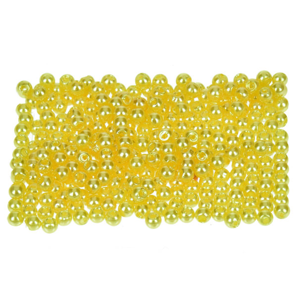 Wachsperlen  gelb, 300 Stk. ø 3 mm