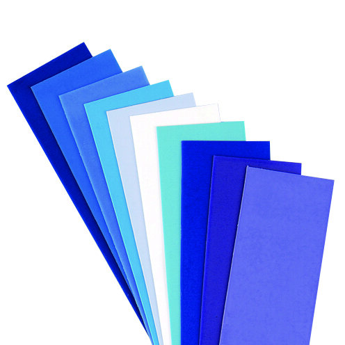 Wachsplatten  Blau-Mischung, 10 Stk.