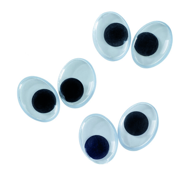 Wackelaugen, oval  100 Stk. 20 x 15 mm