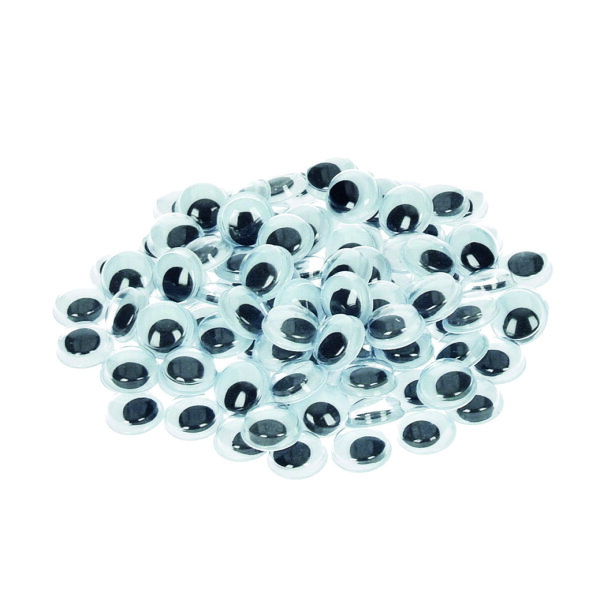 Wackelaugen, rund  100 Stk.  ø 10 mm