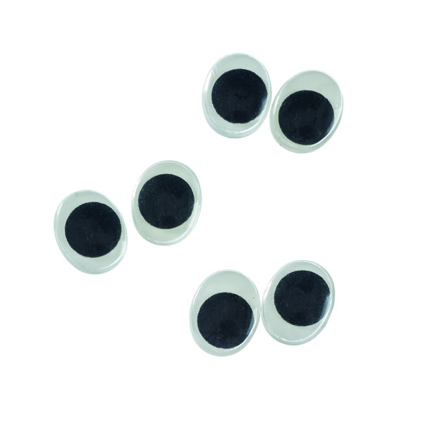 Wackelaugen, oval  100 Stk. 15 x 12 mm