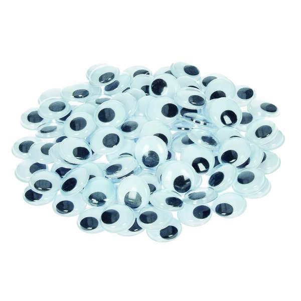 Wackelaugen, rund  100 Stk. ø 14 mm