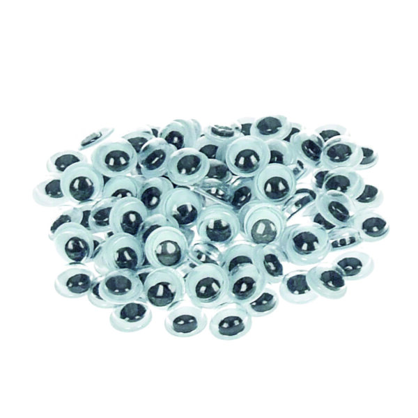 Wackelaugen, rund  100 Stk. ø 6 mm