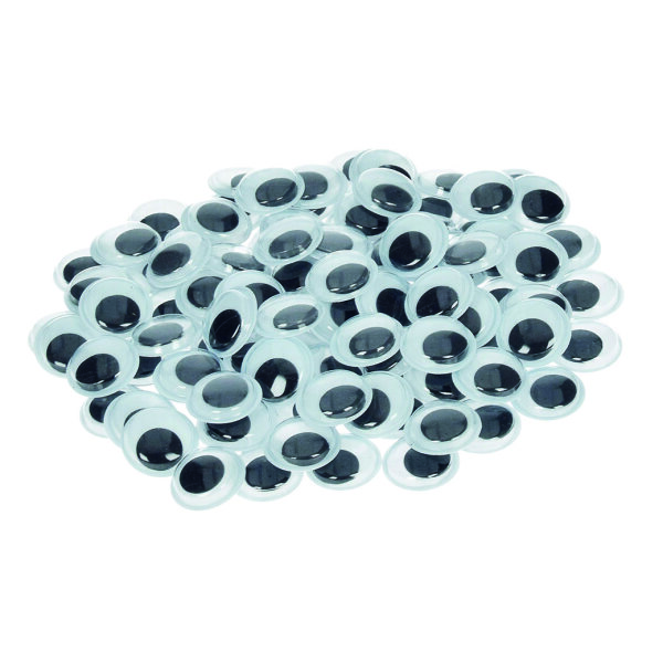 Wackelaugen, rund  100 Stk. ø 16 mm