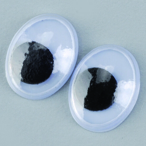 Wackelaugen, oval  100 Stk. 12 x 10 mm