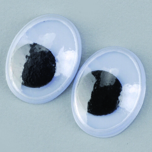 Wackelaugen, oval  6 Stk. 15 x 10 mm