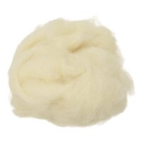 Wolle zum Filzen reine Schurwolle natur 30 g