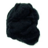 Wolle zum Filzen, reine Schurwolle, schwarz, 30 g