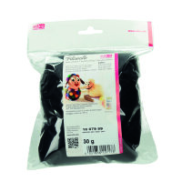 Wolle zum Filzen, reine Schurwolle, schwarz, 30 g