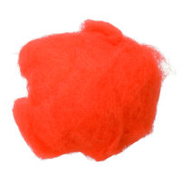Wolle zum Filzen, reine Schurwolle, orange, 30 g