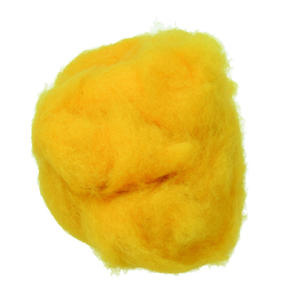 Wolle zum Filzen, reine Schurwolle, dunkelgelb, 30 g