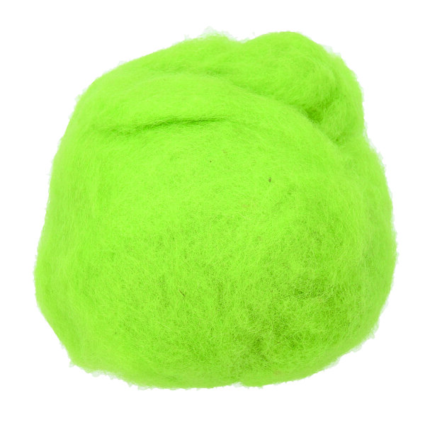 Wolle zum Filzen, reine Schurwolle, hellgrün, 30 g