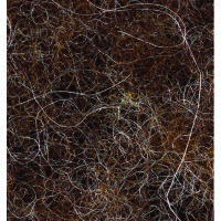 Wolle zum Filzen, reine Schurwolle, dunkelbraun, 50 g