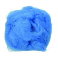 Wolle zum Filzen, reine Schurwolle, blau, 30 g