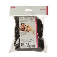 Wolle zum Filzen, reine Schurwolle, dunkelbraun, 30 g