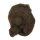 Wolle zum Filzen, reine Schurwolle, dunkelbraun, 30 g