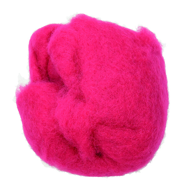 Wolle zum Filzen, reine Schurwolle, fuchsia, 30 g