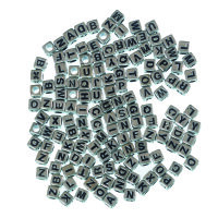 Würfel Buchstaben, mit Loch Kunststoff, silber, 130...