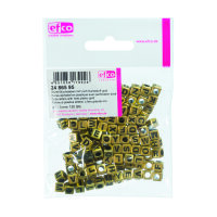 Würfel Buchstaben, mit Loch Kunststoff, gold, 130 Stk.