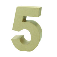 Zahl, - 5 - H 17,5 x B 11,6 x T 5,5 cm