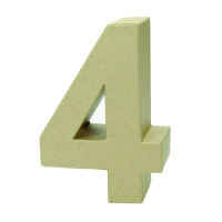 Zahl, - 4 - H 17,5 x B 12,3 x T 5,5 cm