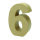 Zahl, - 6 - H 17,5 x B 11,2 x T 5,5 cm