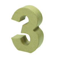 Zahl, - 3 - H 10 x B 6,5 x T 3 cm